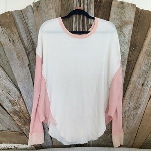 Free People Waffle Long Sleeve Shirt