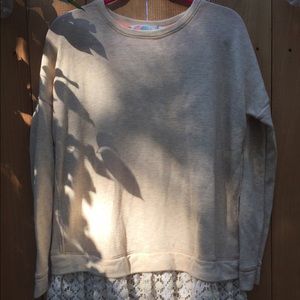 Free People Sweatshirt with Lace