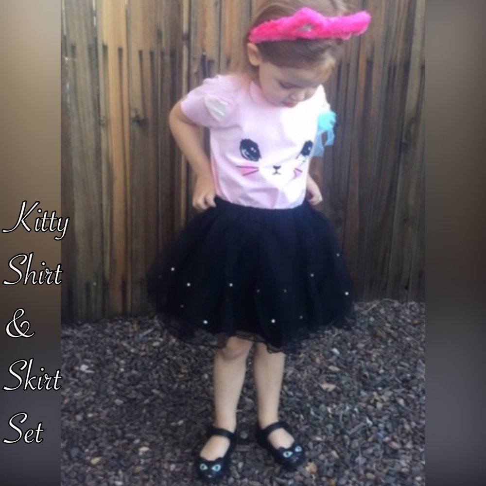  sale Kitty Shirt & Skirt Set