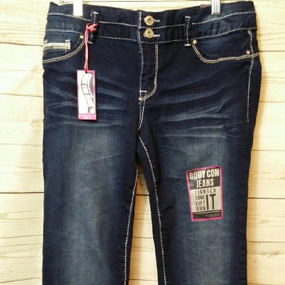 Body Con Capri Size 11 Dark Denim