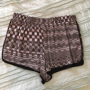 Pink and Black Aztec Print Shorts by Forever 21