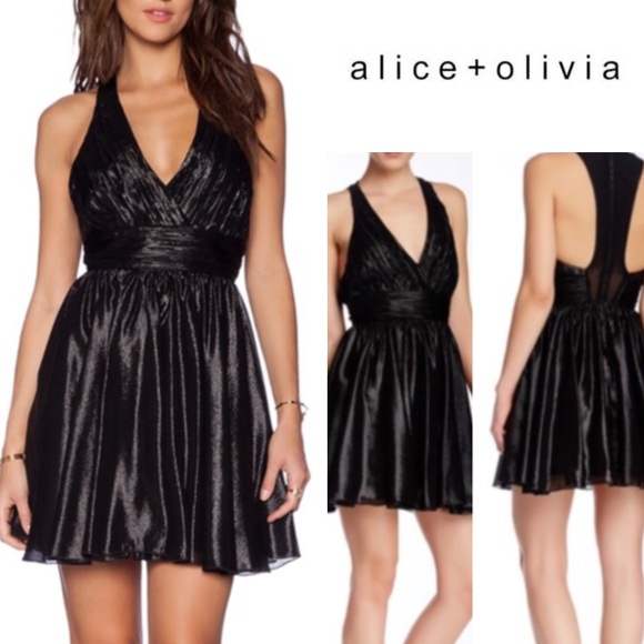 🆕alice+olivia Darcy Silk Blend Dress #050-31 - Picture 2 of 5