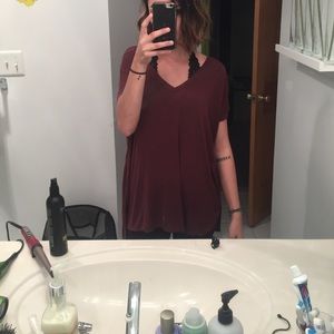 Burgundy Brandy Melville VNeck!