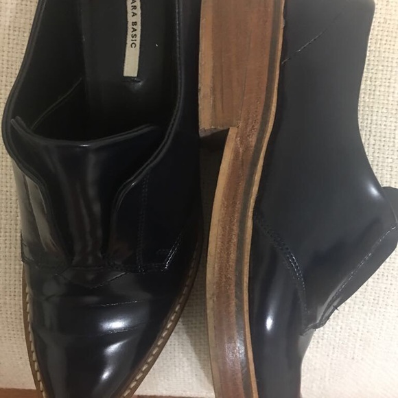 Zara Basic Collection SlipOn navy blue w wood - Picture 7 of 7