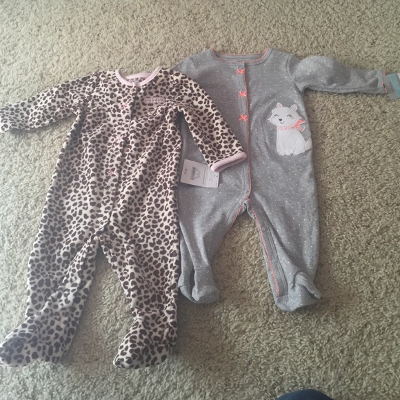 Two NWT footsie pajamas! 6 months.