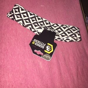 Black and white headband