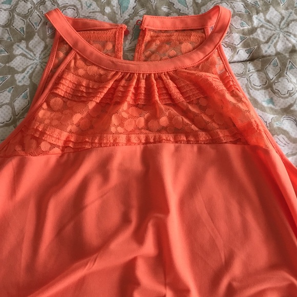 Never worn orange NY & Co silk shirt