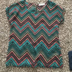 Chevron Dress Blouse