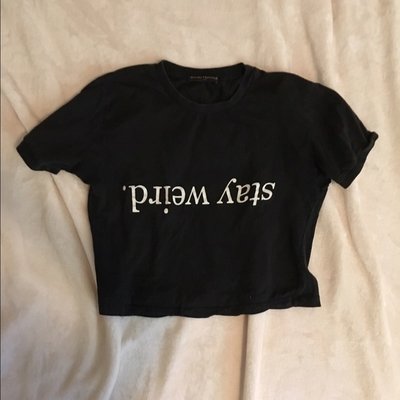 "STAY WEIRD" CROP TOP