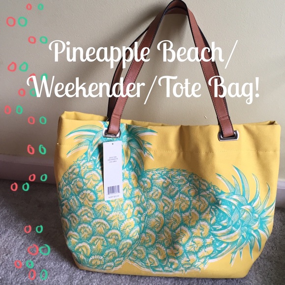 💘1 HR SALE💘 Mondani Yellow Pineapple Tote Bag 🍍