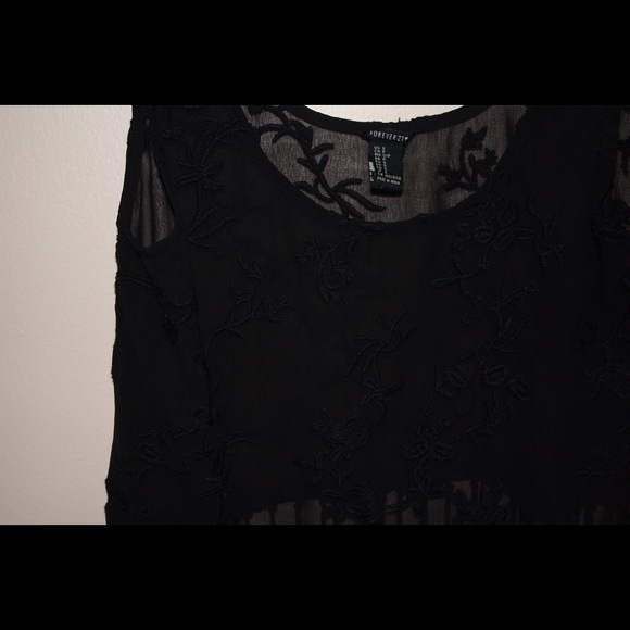 Black sheer top - Picture 1 of 4