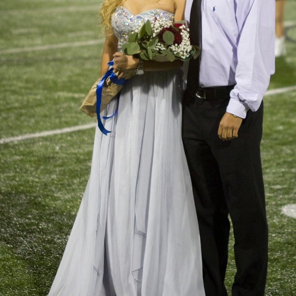 Blue/grey sequin gown