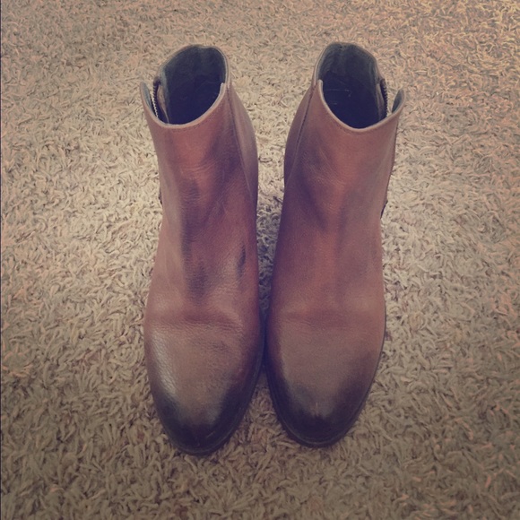 Sol Sana brown leather booties