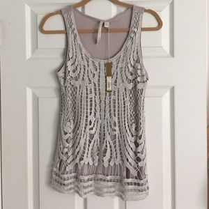 LC Lauren Conrad Crochet Top