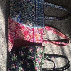 Vera Bradley Totes in assorted colors $25 each Vera Bradley Totes in assorted colors $25 each