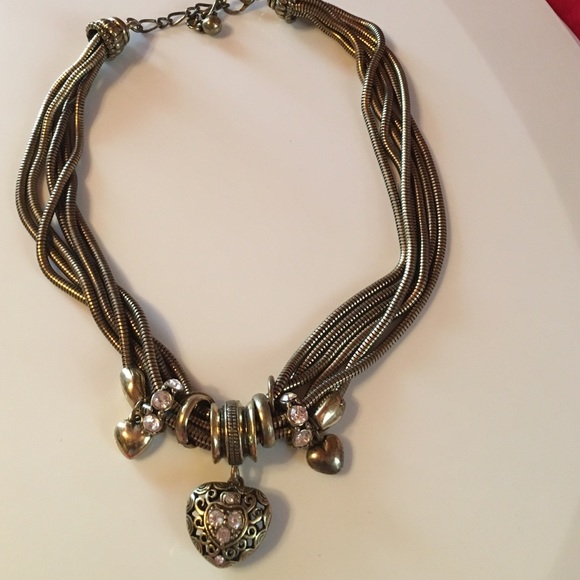 Multi strain heart necklace