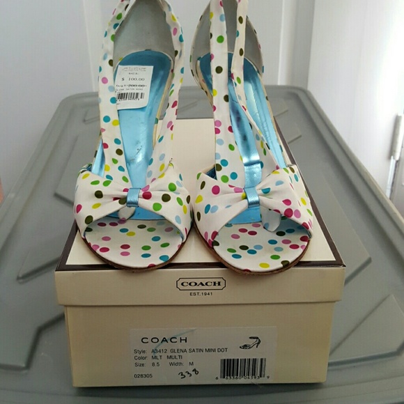 Authentic Coach kitten heels