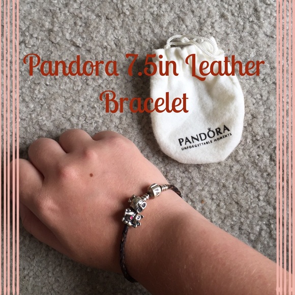 Authentic Pandora Brown Leather Bracelet (7.5inch)