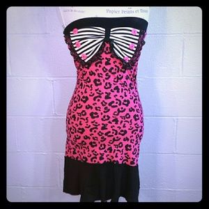 OOAK Leopard Print Tube Dress