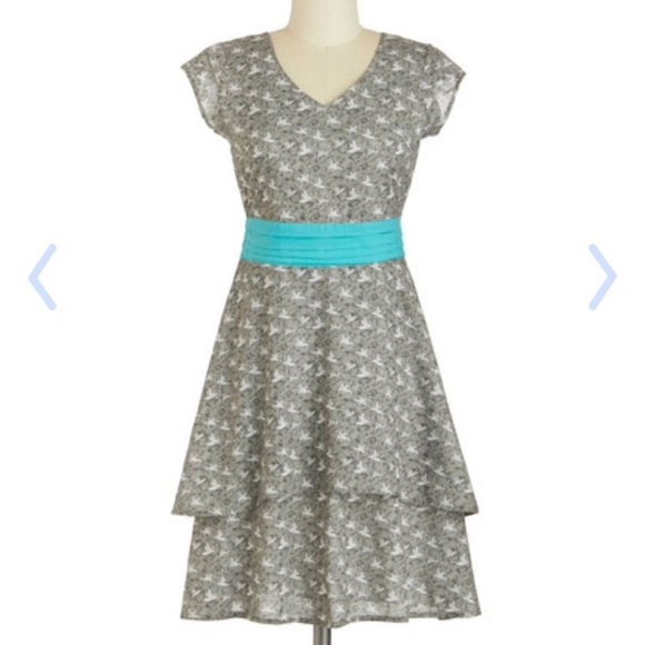 I Crane, I Saw, I Conquered Dress in Gray