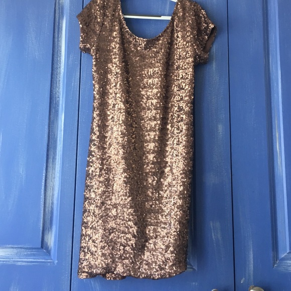 Free people gold sequin dress