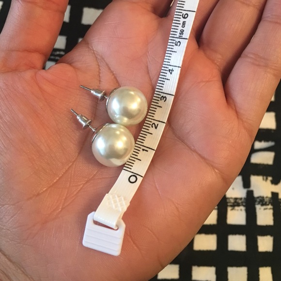 Faux pearl earrings