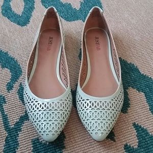 JustFab Mint Green pointed-toe Flats
