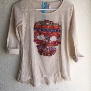 Skull print top