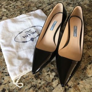 Prada patent black kitten heels SOLD