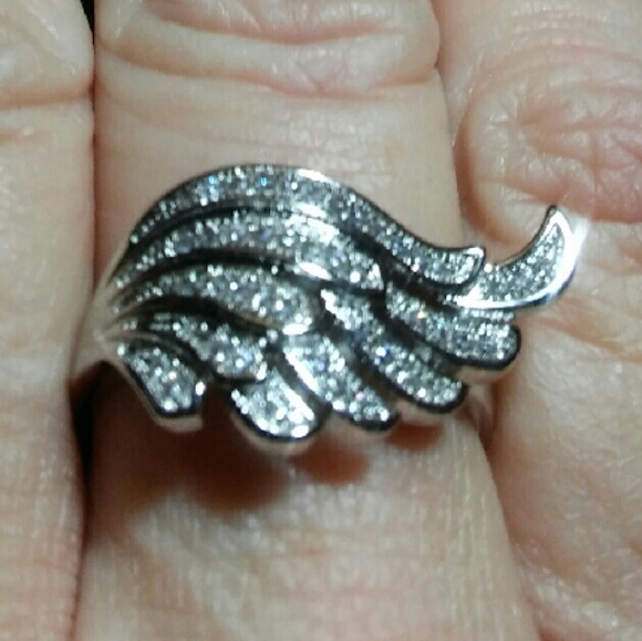 Angel Wing Ring Stamped 925
