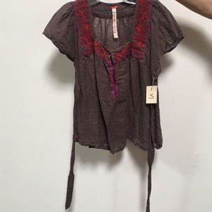 Free people top with ties in back