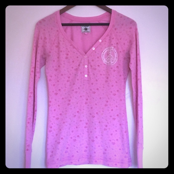 PINK Victoria's Secret Henley, Pink Floral (M)