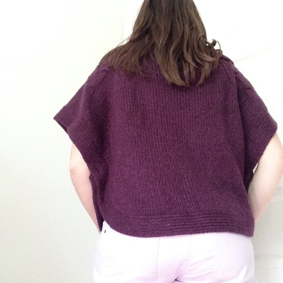 Purple Knit Cape/Poncho - Picture 3 of 3