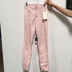 American apparel pink light wash jeans