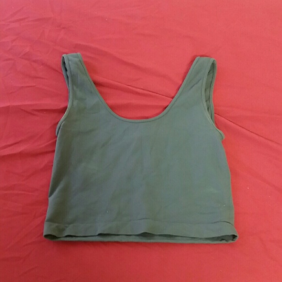 Gray crop top