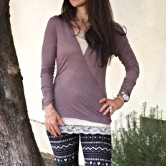 Tops - 🔴Mocha front wrap top