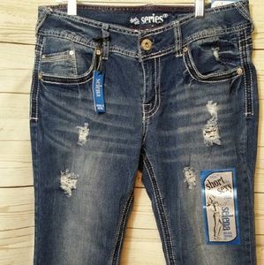 SERIES 31 Dark Denim Mid Rise Skinny Crop Size 11