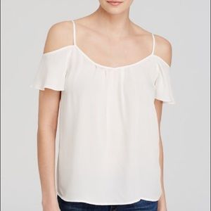 Off shoulder silk top