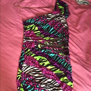 Colorful animal print dress