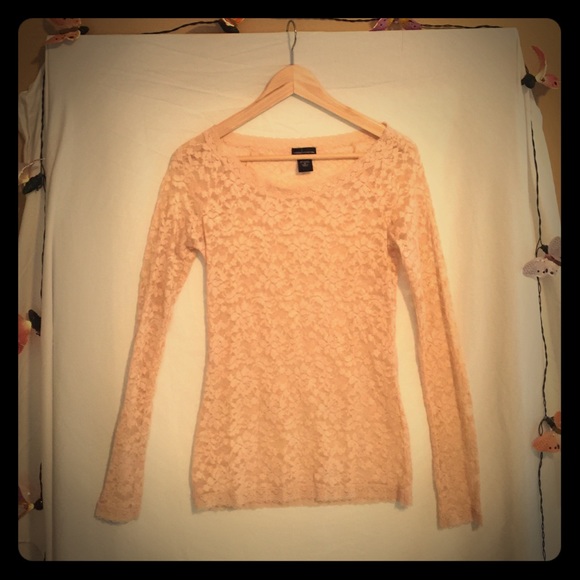 Lace long-sleeve shirt