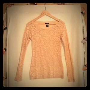 Lace long-sleeve shirt