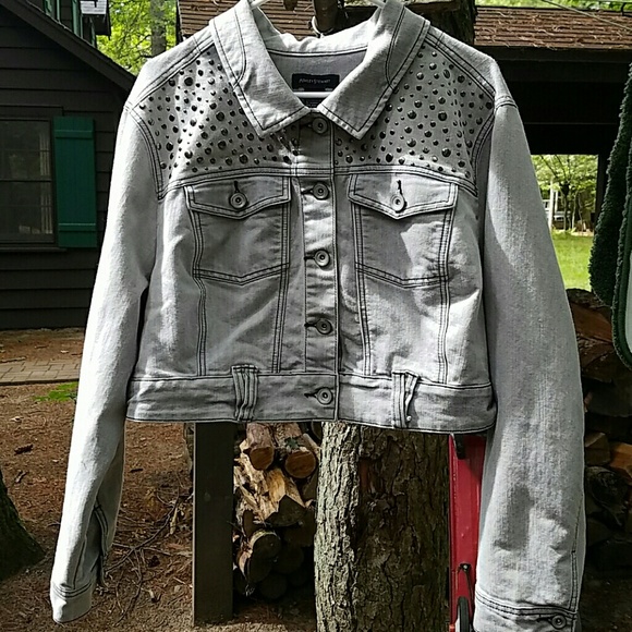 Ashley Stewart studded jean jacket