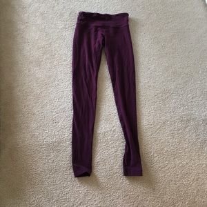 Purple Lululemon yoga pants