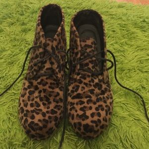 Cheetah print wedges