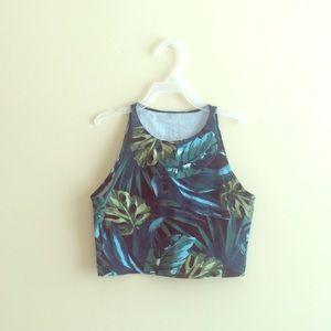 American Apparel Jungle Print crop top