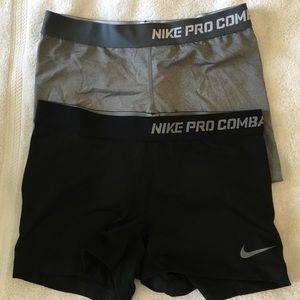 Lot of 2 Nike Pro Combat shorts