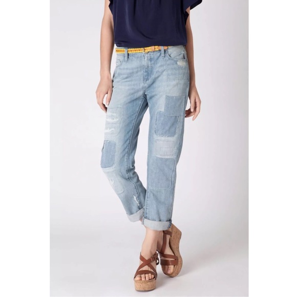 ANTHROPOLOGIE HOLDING HORSES PATCHWORK GABLE JEANS - Picture 2 of 4