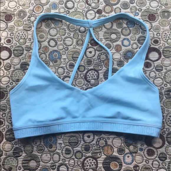 Blue under armor sports bra