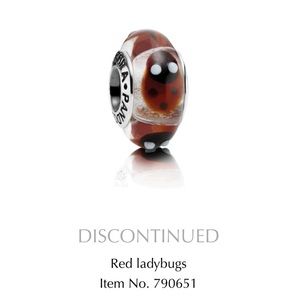 Pandora Lady Bug Murano Charm