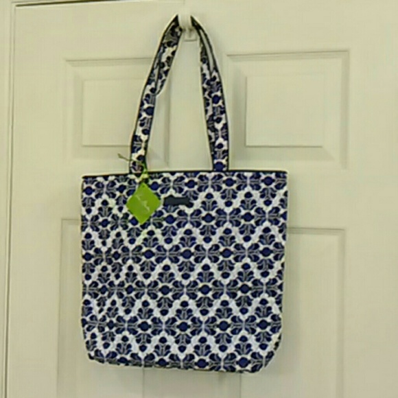 Vera Bradley Tote 2.0 in Cobalt Tile - Picture 2 of 4